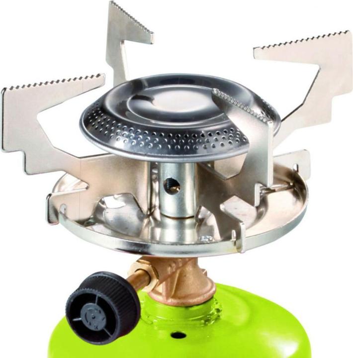 Produktbild Meva Gas-Touristenkocher mit durchstochenen Gaskartuschen FOCUS 1,4 kW