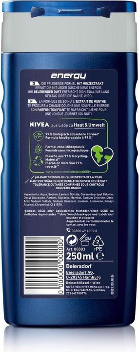 Actual product image NIVEA MEN Pflegedusche Energy (250 ml)