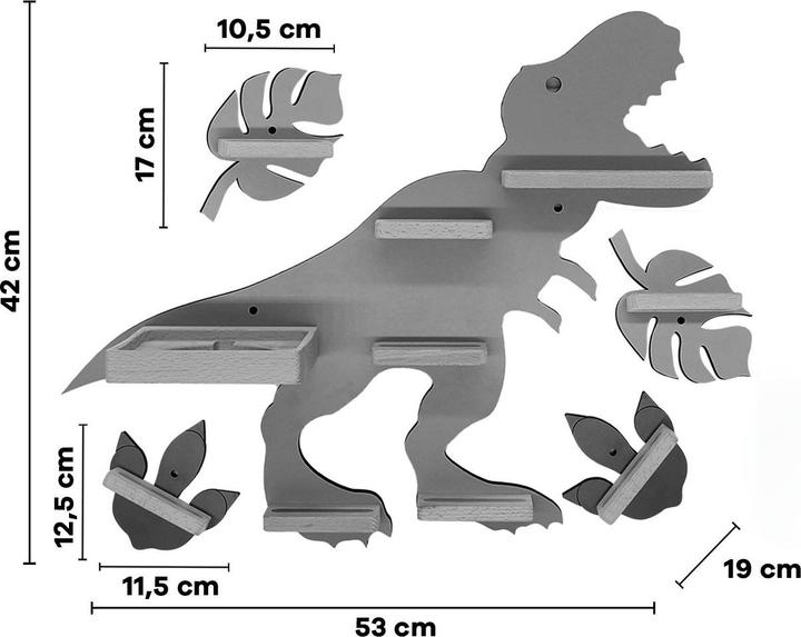 Produktbild VCM Regal Dinosaurier Kinder Toniebox Tonies