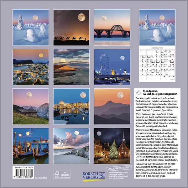 Produktbild Der groe Mondplaner 2026 (30 x 60 cm, Harter Einband, Französisch, Englisch)