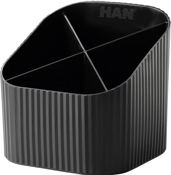Image du produit Han Porte-crayons Re-X-LOOP, noir 4 compartiments, 100% éco-plastique recyclé