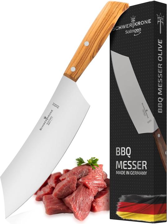 Schwertkrone BBQ knife Barbecue knife Blade length 22 cm Olive wood (22 cm)