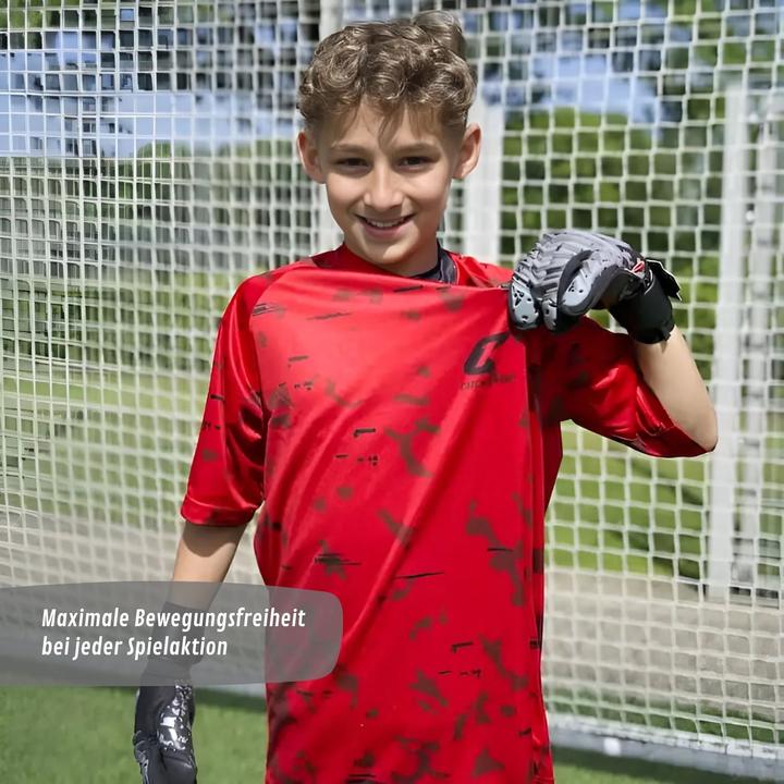 Actual product image Catch & Keep Trikot Red Camou Torwarttrikot Gr. 164 Kurzarm Fussball Shirt (164)
