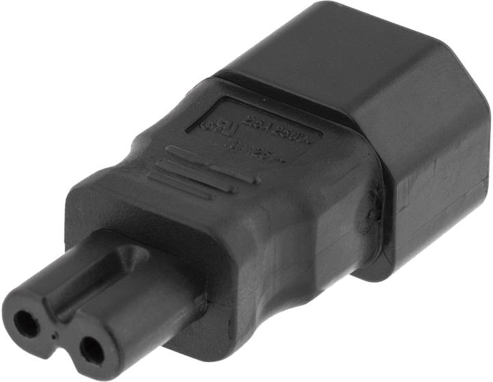 Actual product image Deltaco Kbl flow adapter IEC C14 to C7
