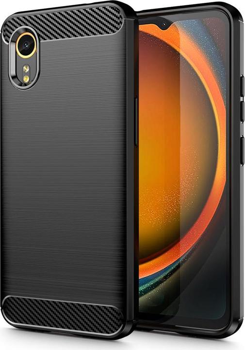 Actual product image Tech-Protect TPUCarbon case for Samsung Galaxy XCover 7 - black (Samsung Galaxy Xcover 7)