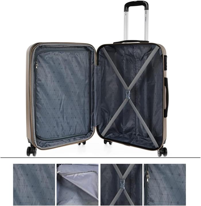 Actual product image Itaca 3-teiliges Reisekoffer Set (110 l, Hand luggage (up to 50 litres), M (50 - 90l), L (90 - 115l))