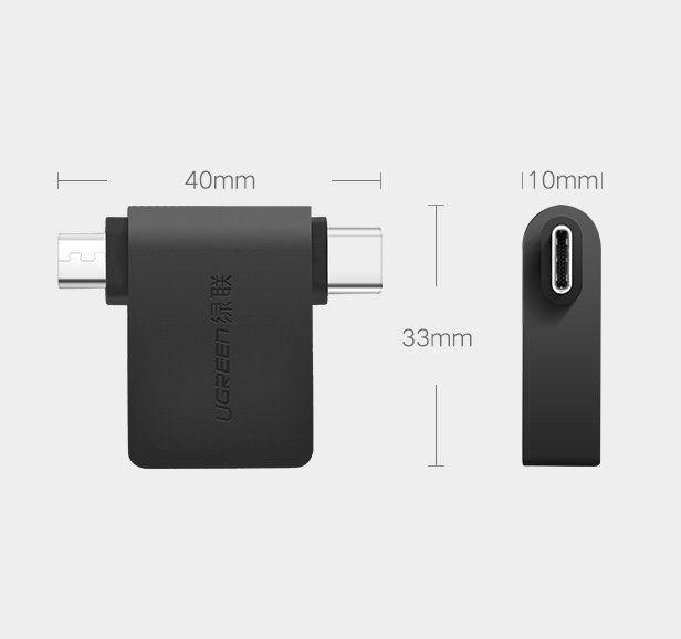 Produktbild Ugreen Micro USB + USB-C zu USB-A 3.0 Adapter (USB Typ C, USB-A)