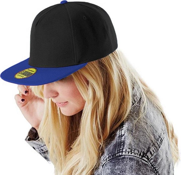 Actual product image Beechfield Baseball Cap With Flat Visor (2 Piece Pack) (One size)