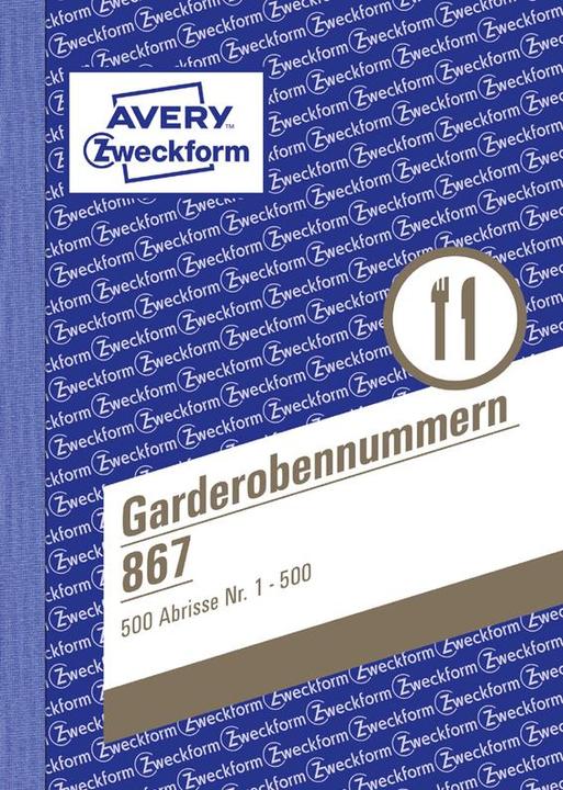 Actual product image Avery Cloakroom numbers (100 x)