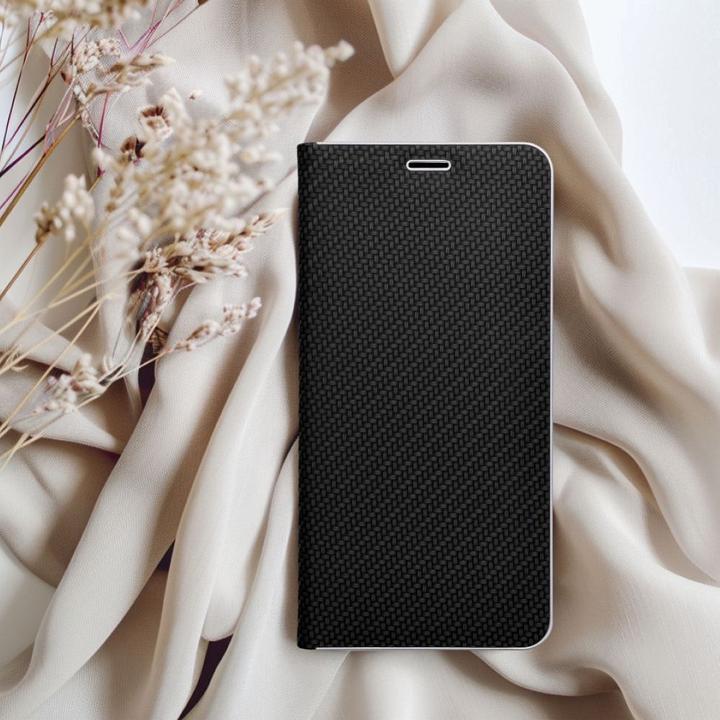 Immagine prodotto OEM Book case LUNA Book Carbon for Xiaomi Redmi 13C / POCO C65 black (Xiaomi Poco C65, Xiaomi Redmi 13C)