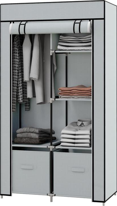 Image du produit Homcom Penderie en tissu avec portes zippées (83 x 42.5 x 162.5 cm)