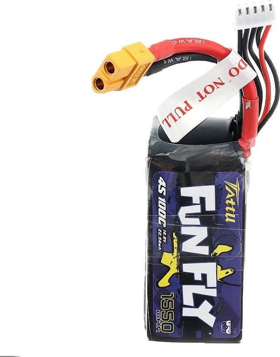 Actual product image AccuCell Battery 1550mAh 14.8V Burst 200C 4S XT60 plug for modelling, drone, 4S1P (14.80 V, 1550 mAh)
