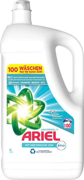 Actual product image Ariel Universal+ (100 Washing cycles, Liquid detergent)