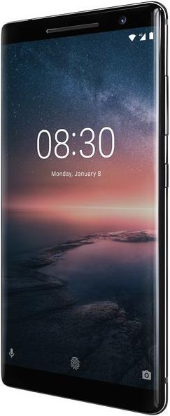 Image du produit Nokia 8 Sirocco (128 Go, Noir, 5.50", SIM simple, 13 Mpx, 4G)
