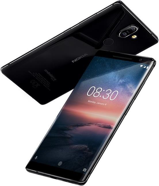 Image du produit Nokia 8 Sirocco (128 Go, Noir, 5.50", SIM simple, 13 Mpx, 4G)