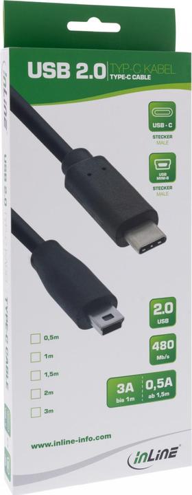 Produktbild InLine USB 2.0 Kabel (1 m, USB 2.0)