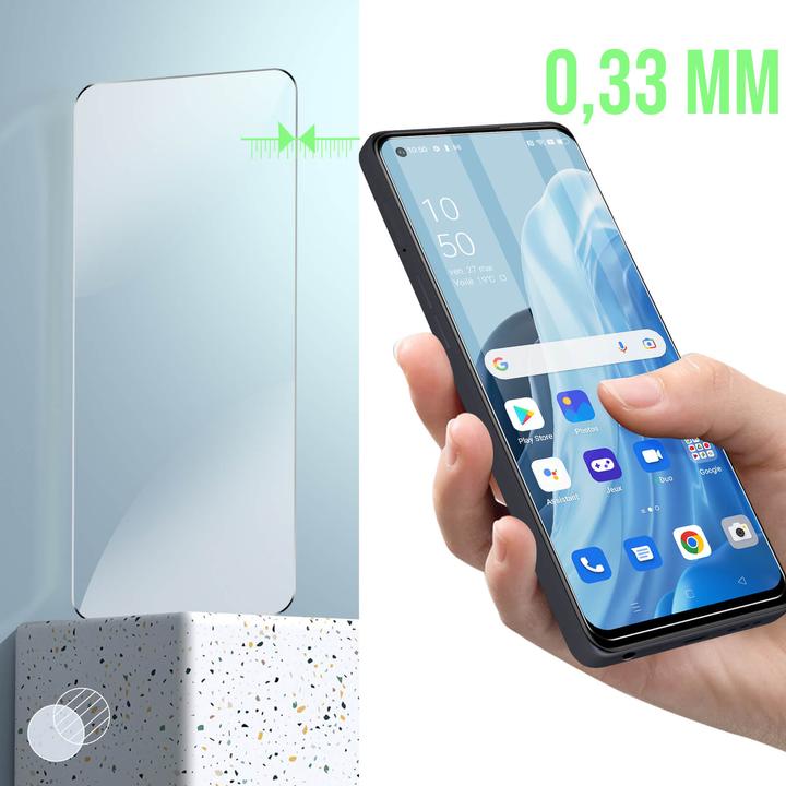 Immagine prodotto Avizar Pellicola protettiva dello schermo in vetro di durezza 9H (1 Pezzo/i, Oppo Reno8 Lite)