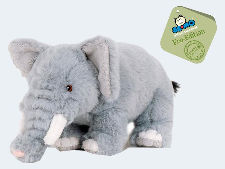 Semo Elefante di peluche Trigon, 20 cm, Eco Edition, peluche di peluche, elefante animale selvatico (20 cm)