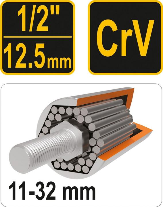 Image du produit Toya Rallonge universelle 1/2, longueur 85 mm (21 mm, 29 mm, 30 mm, 14 mm, 27 mm, 17 mm, 13 mm, 20 mm, 24 mm, 19 mm, 22 mm, 31 mm, 15 mm, 28 mm, 23 mm, 18 mm, 25 mm, 16 mm, 11 mm, 12 mm, 26 mm, 32 mm)