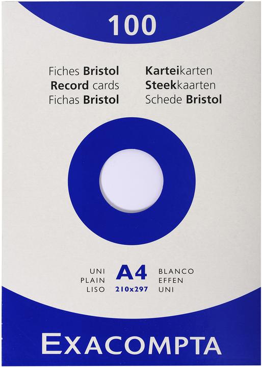 Exacompta Schede A4 (210 x 297 mm, 205 g/m², 100 x)