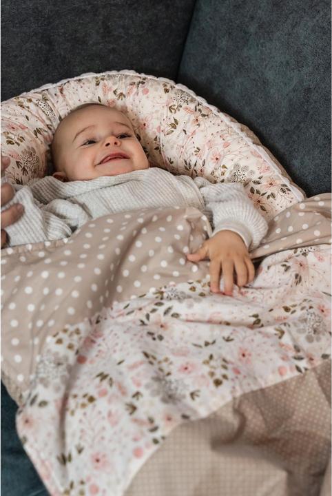 Produktbild Ullenboom Kuscheldecke Rosa Blüten 70 x 100 cm (70 x 100 cm)