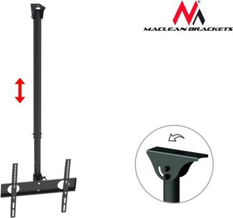 Actual product image Maclean MC-631 - VESA Monitor/TV Holder, 32-55", black, 50 kg (Ceiling, 55", 50 kg)