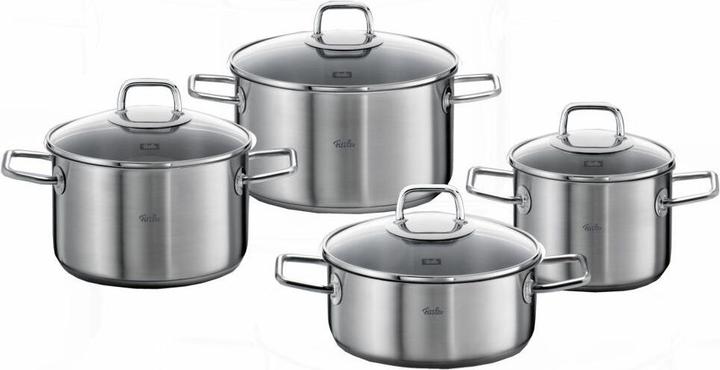 Fissler Viseo Kookpannenset - 4 delig - RVS - met glazen deksels (Casserole, Acier inoxydable)