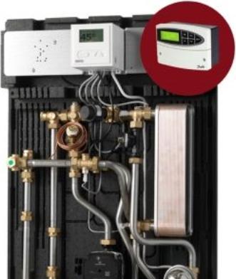 Image du produit Wavin Calefa S 40-V direct fjv. unit er med DHW 201 brugsvandsstyring og blandekreds. Par ECL