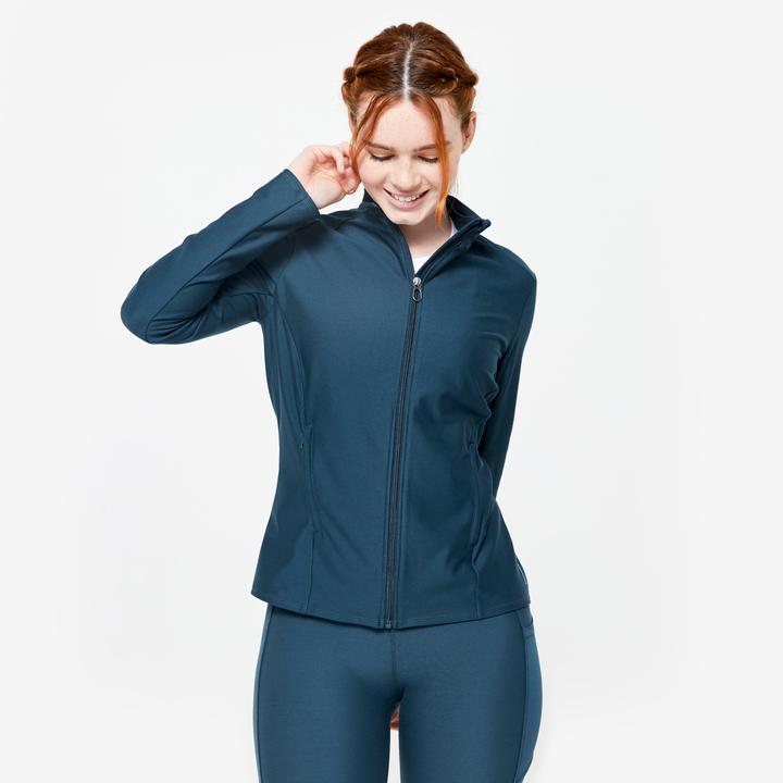 Domyos Trainingsjacke mit Reissverschluss Damen - blau
