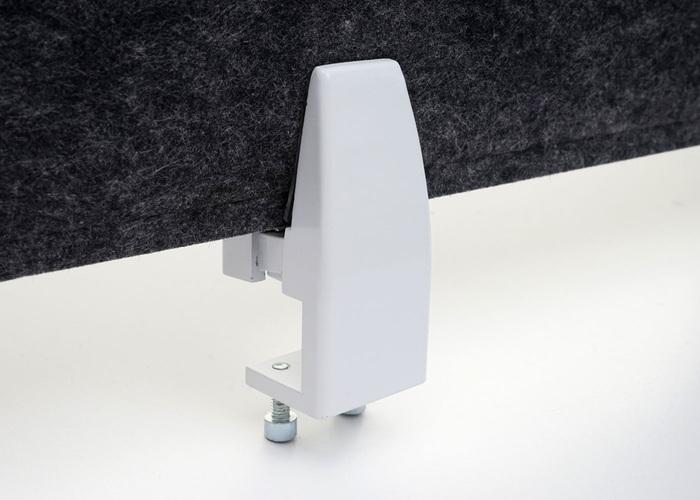 Produktbild Mendler Tischtrennwand, Büro-Sichtschutz Schreibtisch Pinnwand, Klemmen Stoff/Textil mit Prägung - 100x30cm (100 x 30 cm)