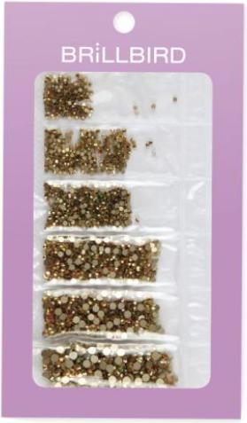 BrillBird Rhinestone Mix in 6 grosse - Aurum