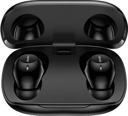 Actual product image Awei słuchawki Bluetooth 5.4 T20 ENC TWS + stacja dokująca czarny/black (ANC, 7 h, Wireless)