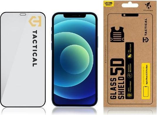 Actual product image Tactical Glass 5D Apple iPhone 12/12 Pro Black (1 Piece, Apple iPhone 12, Realme 12 Pro+)