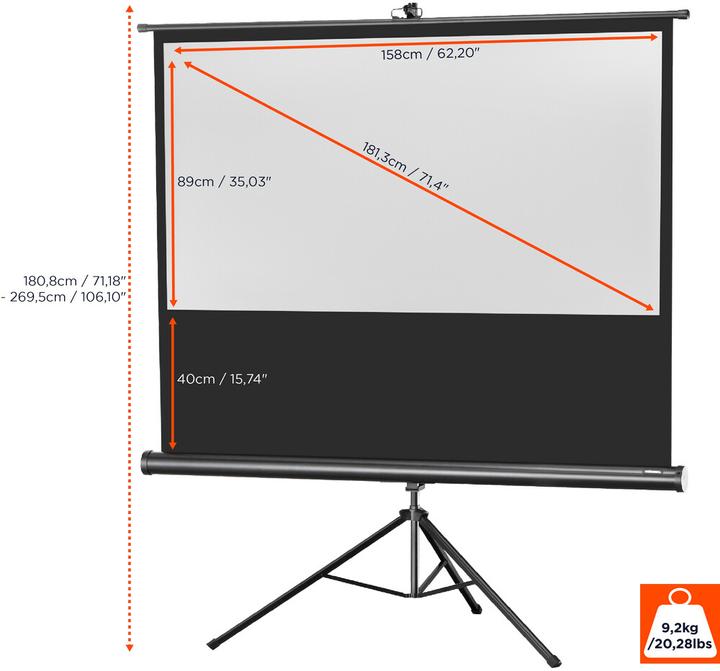 Produktbild Celexon Eco Stativ, Leinwand, 16:9 (71.26", 16:9)