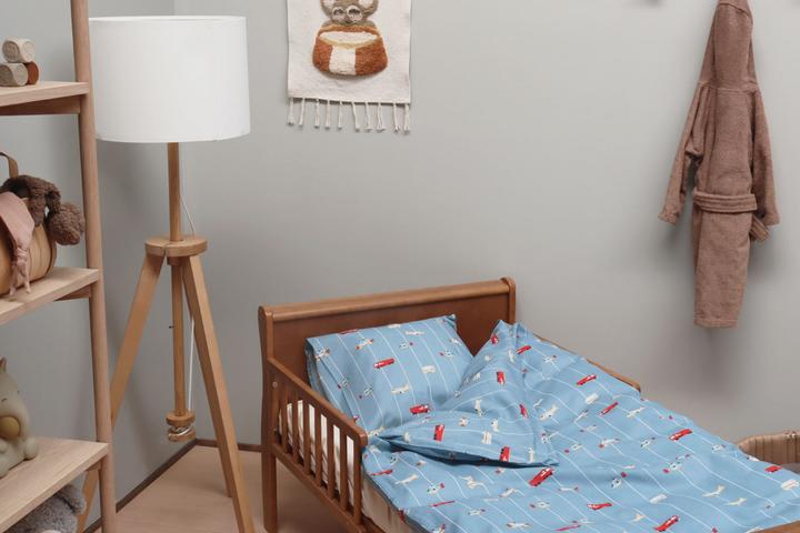 Productafbeelding BrandMac By Mats - Beddengoed Baby maat 70 x 100 cm - Gestreept Cars (MAT116) (70 x 100 cm)