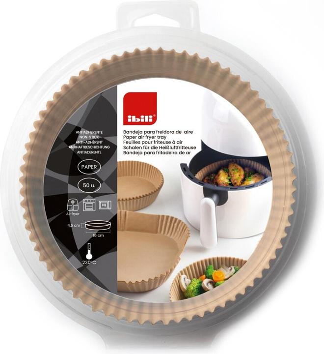 Immagine prodotto Ibili Backpapier 50.Stk für Fritteuse rund 16 cm Ideal zum Braten von Lebensmitteln