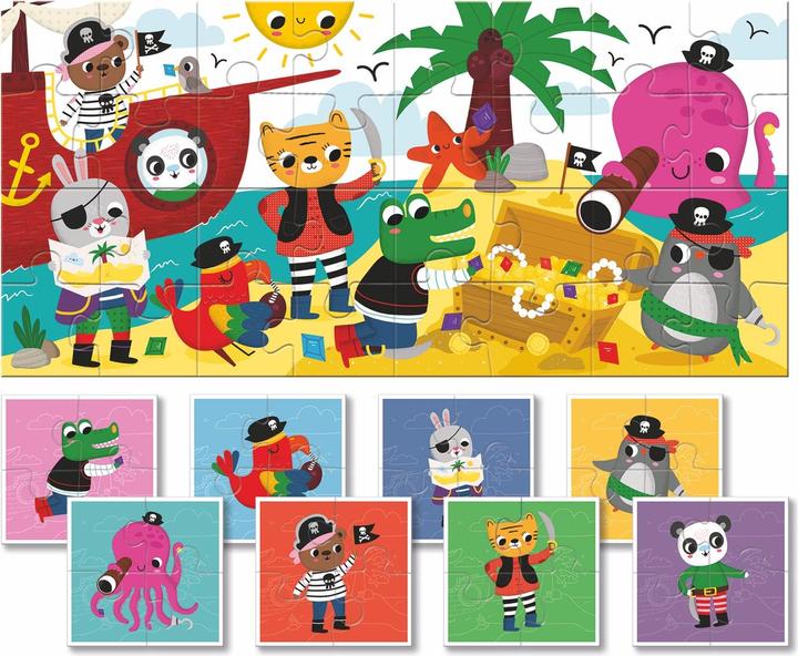 Actual product image Ludattica 32 Piece Puzzle - Dudù: Piratesque (4 pieces)