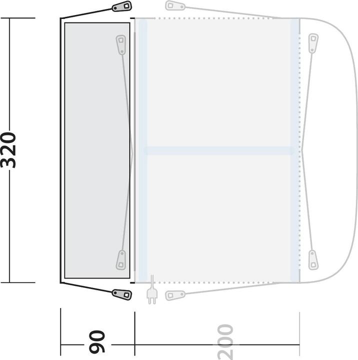 Produktbild Outwell Tall Connection Parkville 200SA