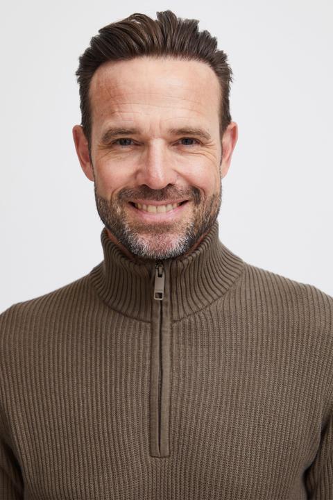 Actual product image FQ1924 FQKyle ribbed texture halfzip - Sweater - 21900568 (S)