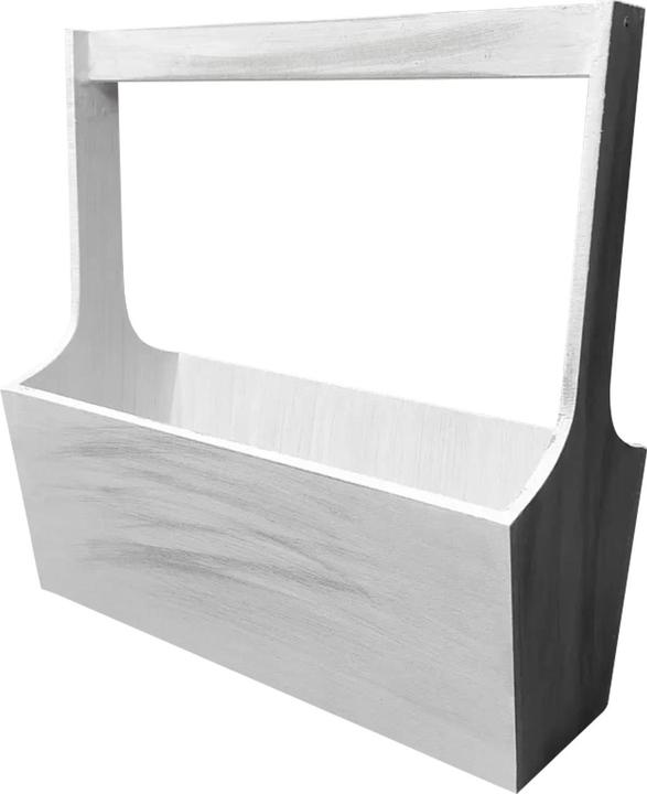 Produktbild Natura Punto Holzkiste mit länglichem Griff, weiss (30 x 12 x 30 cm)