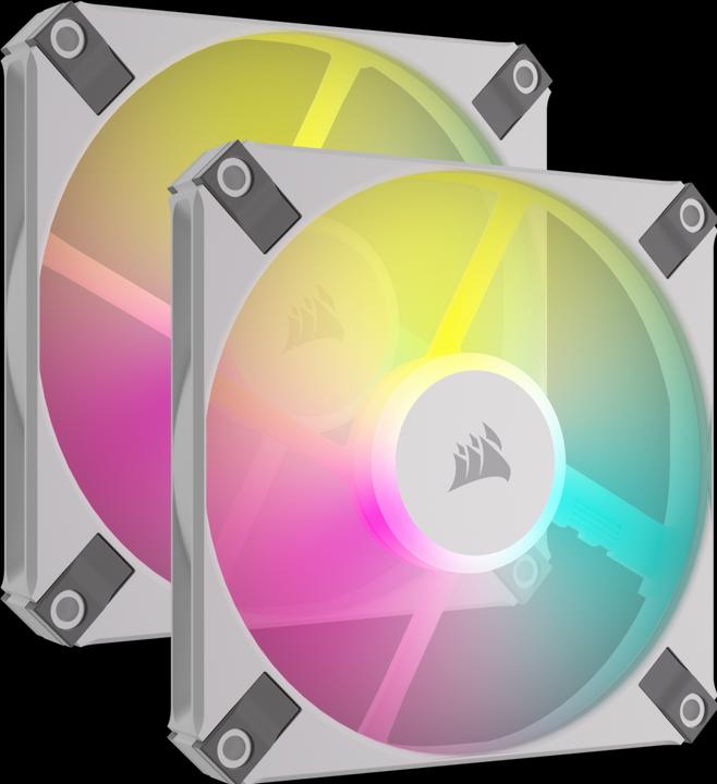 Produktbild Corsair iCUE AF120 RGB Slim 2er wh 120mm CO-9050165-WW (120 mm, 2 x)