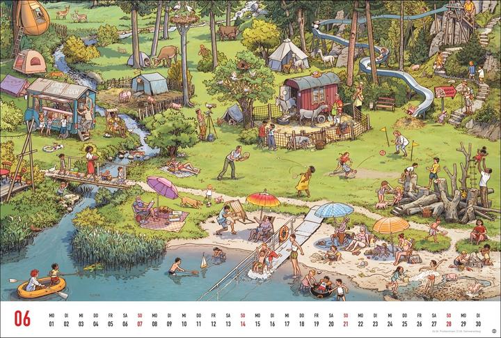 Actual product image Göbel & Knorr Wimmelbilder Edition Kalender 2026 (58 x 39 cm, German)