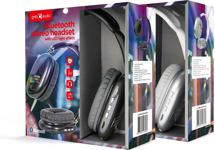 Produktbild Gembird Bluetooth stereo LED headset (8 h, Kabelgebunden)