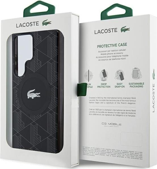 Immagine prodotto Lacoste LCHMS24LUBSK S24 Ultra S928 czarny/nero custodia rigida IML Blend Monogram MagSafe (Samsung Galaxy S24 Ultra)