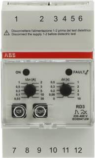Immagine prodotto ABB RD3 Relè differenziale 230-240 V AC 2CSJ201001R0002