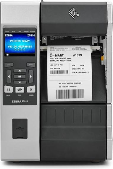Produktbild Zebra ZT610 (203dpi), Disp., ZPL, ZPLII, USB, RS232, BT, Ethernet (203 dpi)