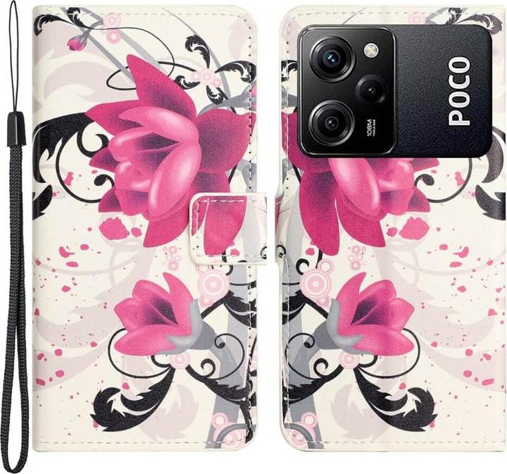Productafbeelding Cover-Discount Xiaomi Poco X5 Pro - Leren Hoesje Hoesje Lotusbloem (Xiaomi Redmi Note 12 Pro 5G, Xiaomi Poco X5 Pro)