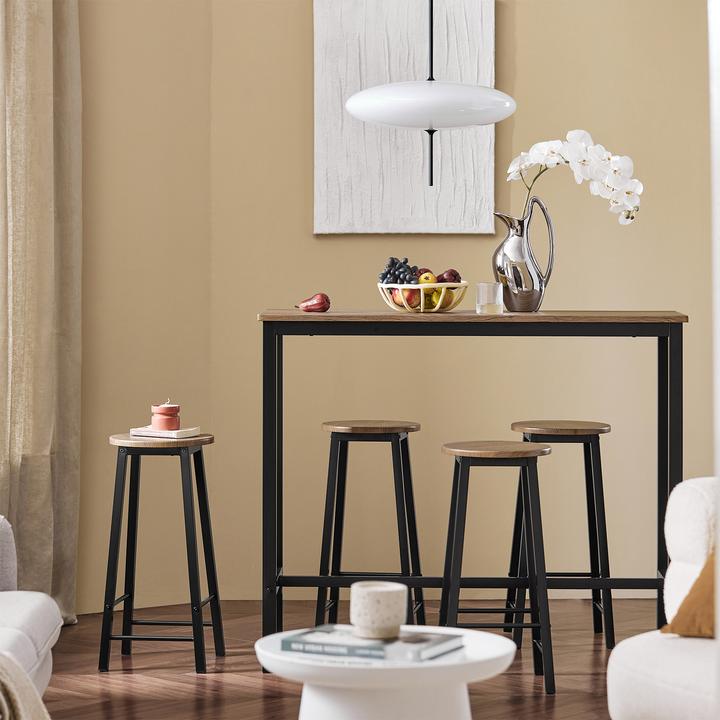 Image du produit SoBuy Table de bar avec 4 chaises (120 x 100 x 40 cm)