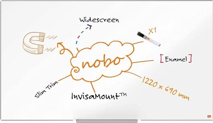 Produktbild Nobo Magnethaftendes Whiteboard Impression Pro 55 (3 x 80 x 146 cm)