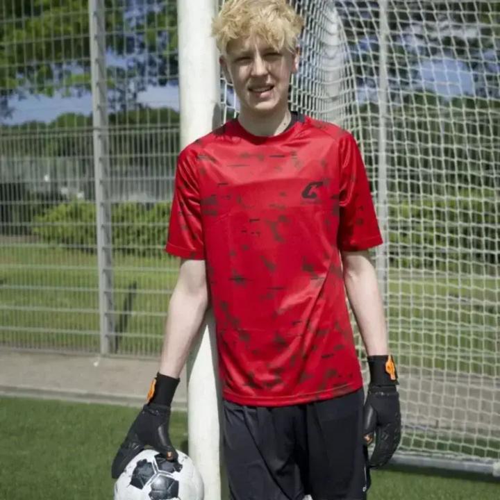 Actual product image Catch & Keep Trikot Red Camou Torwarttrikot Gr. 164 Kurzarm Fussball Shirt (164)